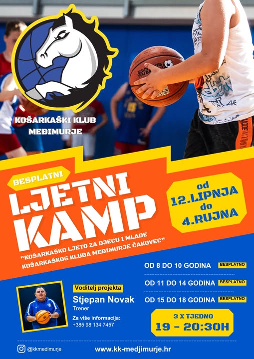 Prijavite se na kamp Košarkaško ljeto za djecu i mlade Košarkaškog kluba Međimurje Čakovec
